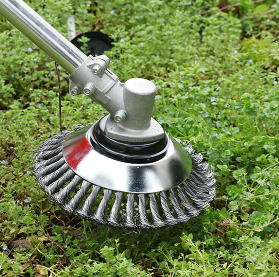 Hud & Jur | Battery Operated Cordless Grass Trimmer & Carbon Steel Weed Brush