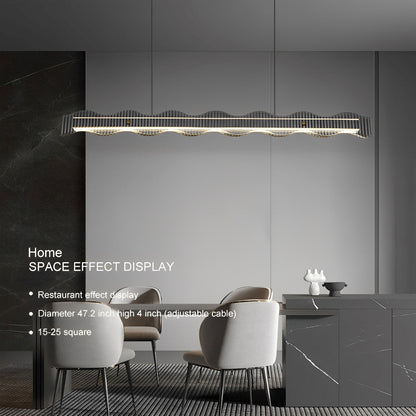 Modern Minimalist Water Wave Round Pendant Light