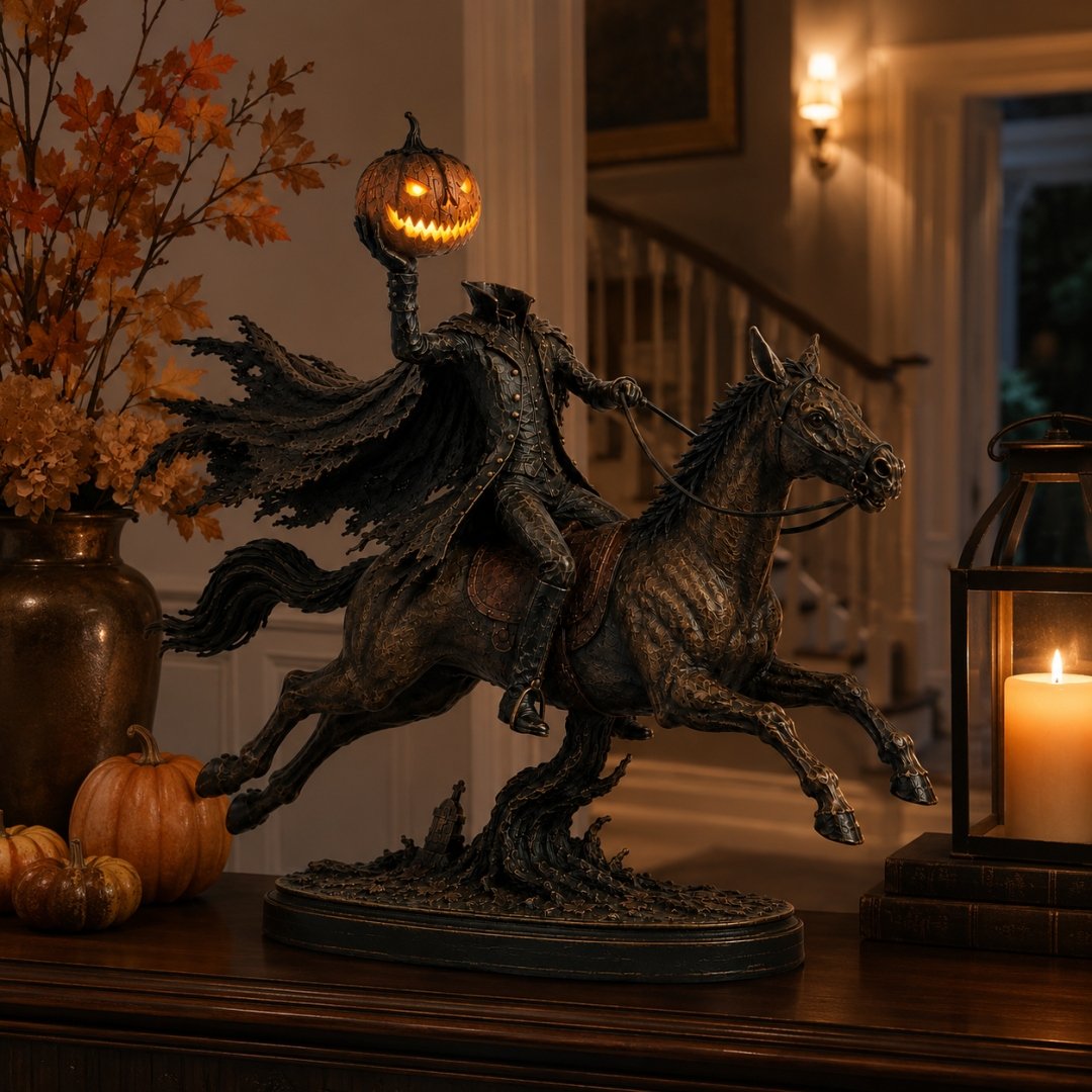 Ventayo – Halloween-Statue des kopflosen Reiters