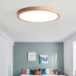 Modern Wood Round Flush Mount Ceiling Lights Living Room