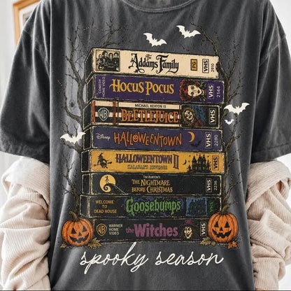 Ventayo – T-shirt med vintagegrafik til den uhyggelige sæson