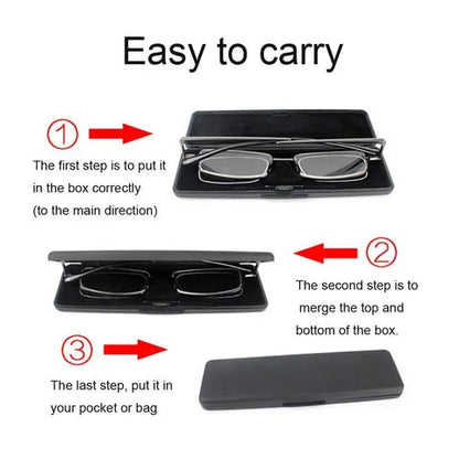 Compact Mens & Ladies Folding Reading Glasses