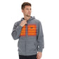 Full Zip Fleece Jacket Hooded Sweatshirt Heated Hoodie