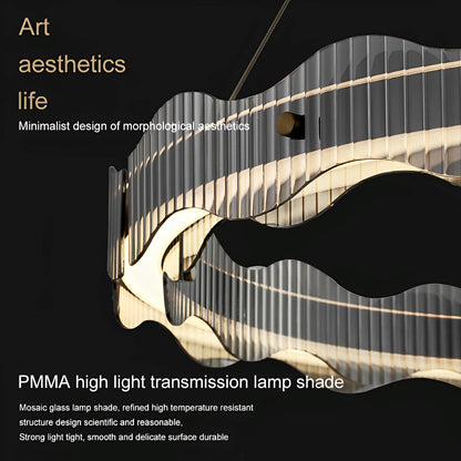 Modern Minimalist Water Wave Round Pendant Light