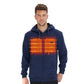 Full Zip Fleece Jacket Hooded Sweatshirt Heated Hoodie