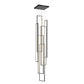 Rectangular Frame Aluminum LED Black Nordic Duplex Stair Chandelier