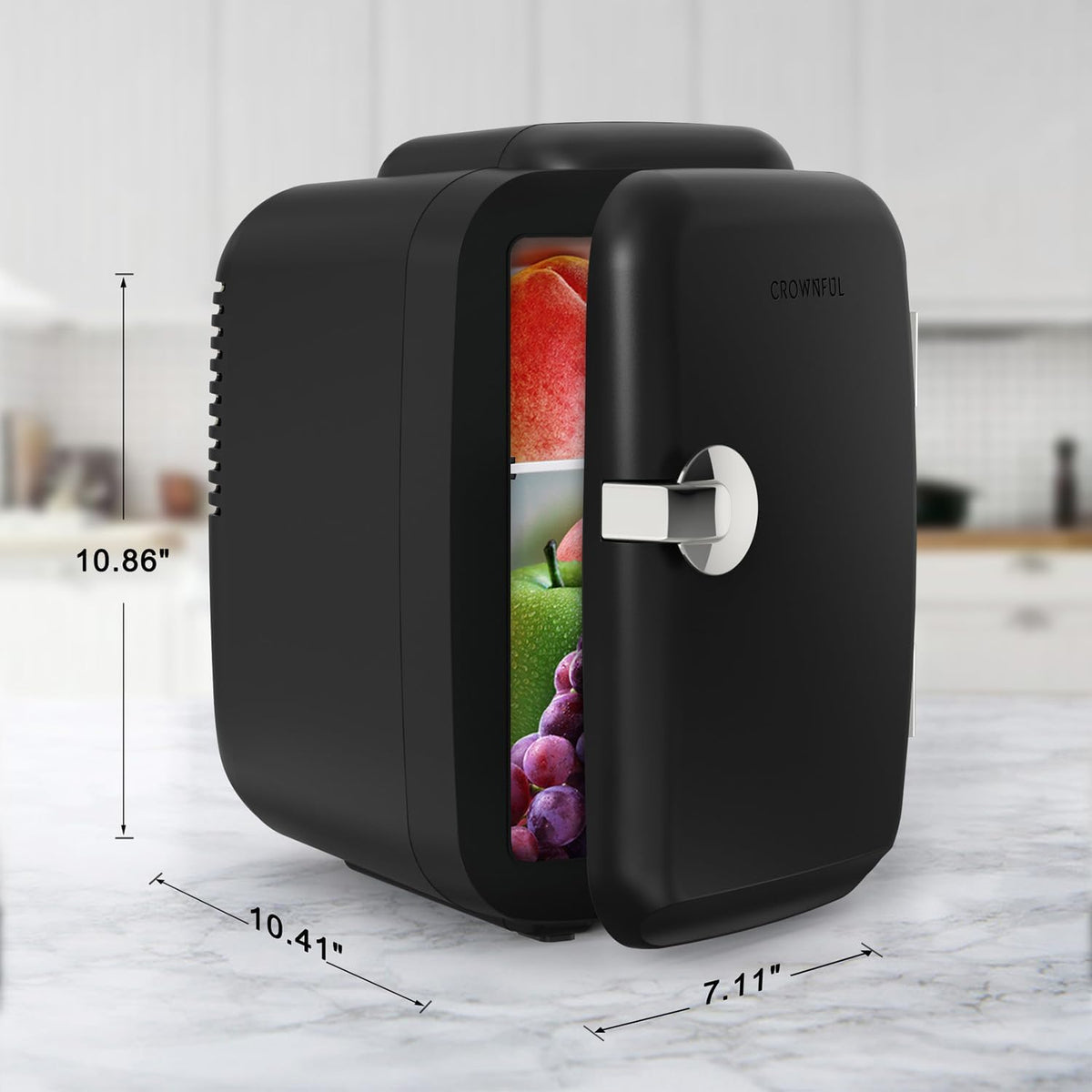 Hudson & Jurgen – Refrigerator Mini Fridge with Cooling & Heating | 4L Capacity for Medication, Skincare, Food, & Dorm Use