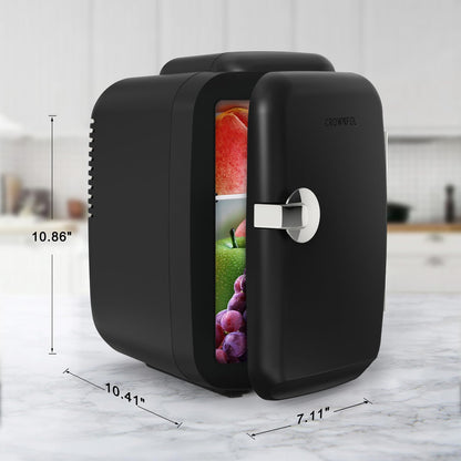 Hudson & Jurgen – Refrigerator Mini Fridge with Cooling & Heating | 4L Capacity for Medication, Skincare, Food, & Dorm Use