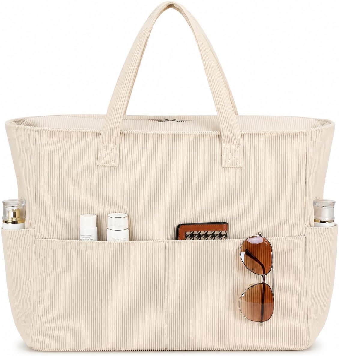 Hudson & Jurgen – Coastal Collection | Large Waterproof Beach Tote Bag with Zipper & Wet Pocket | Versatile for Travel, Gym, and Grocery