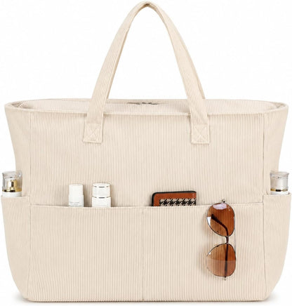 Hudson & Jurgen – Coastal Collection | Large Waterproof Beach Tote Bag with Zipper & Wet Pocket | Versatile for Travel, Gym, and Grocery
