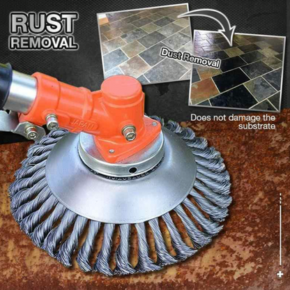 Batteridrevet ledningsfri græstrimmer og ukrudtsbørste i kulstål