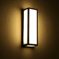 Rectangle LED Waterproof Motion Sensor Black Contemporary Wall Sconce Light