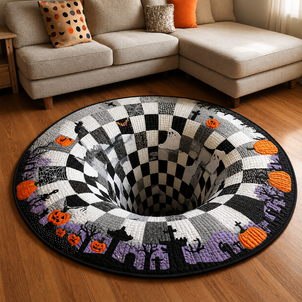 Ventayo – 3D Skeleton Vortex Halloween Rug