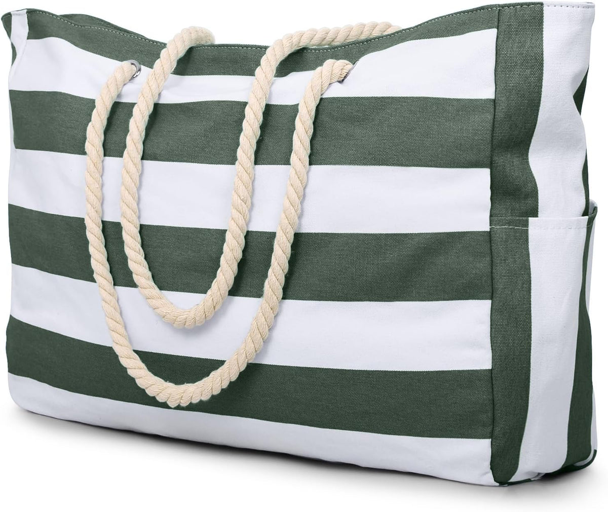 Hudson & Jurgen – Coastal Collection | Large Waterproof Beach Tote Bag with Zipper Closure | Sandproof Design for Effortless Summer Adventures
