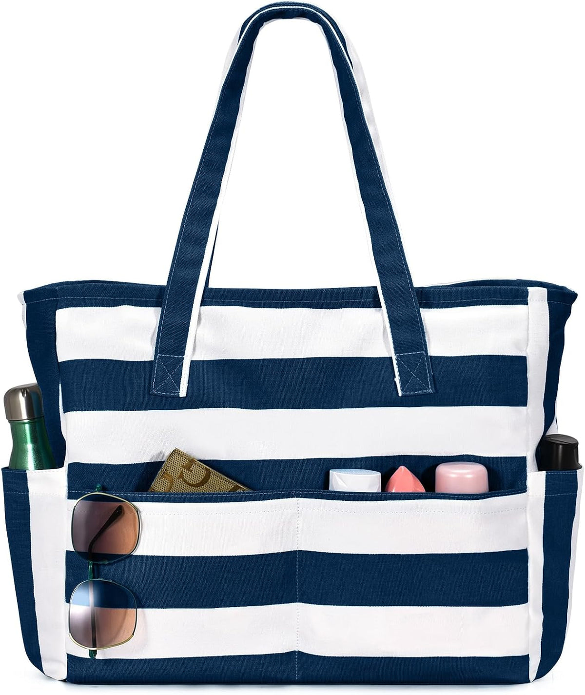 Hudson & Jurgen – Large Waterproof Beach Tote Bag with Zipper | Sandproof Design for Travel & Vacation Essentials