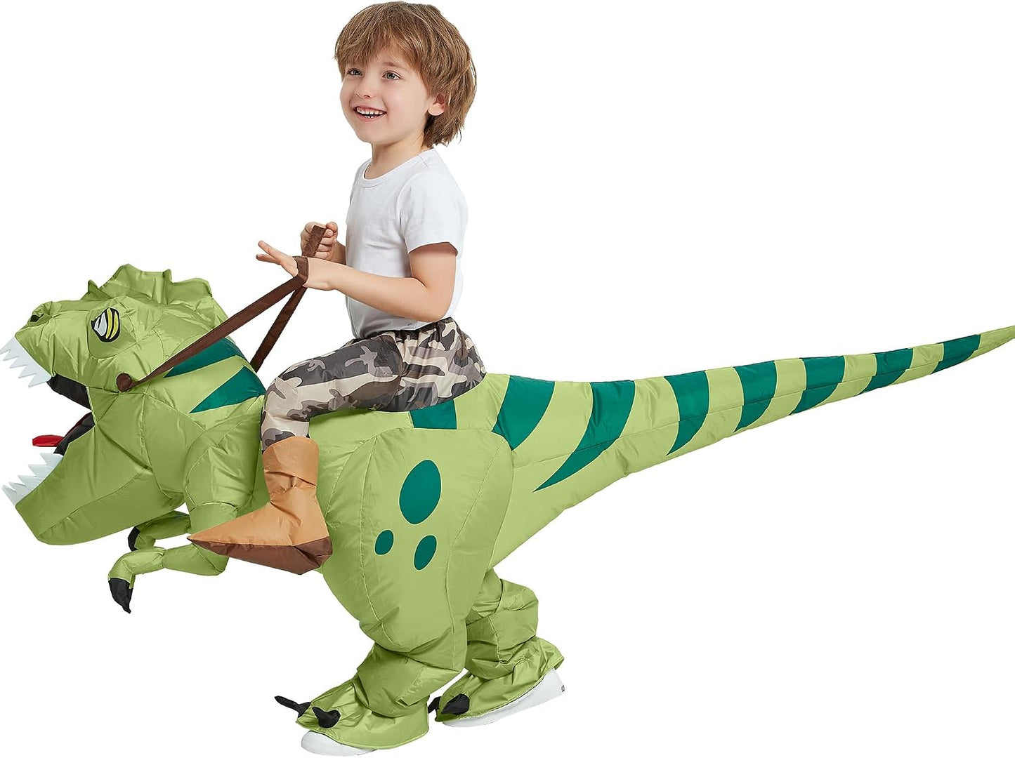 Ventayo – Oppusteligt T-Rex-kostume til børn med nem oppustning | Sjovt Halloween-eventyr