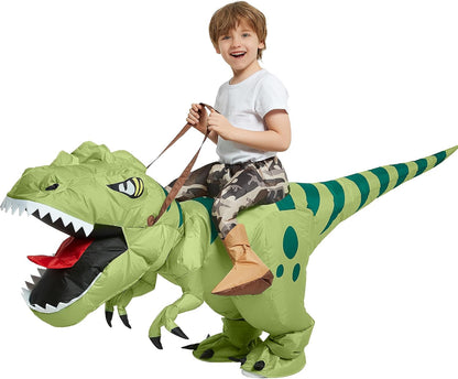 Ventayo – Oppusteligt T-Rex-kostume til børn med nem oppustning | Sjovt Halloween-eventyr
