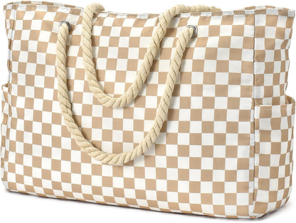 Hudson & Jurgen – Coastal Collection | Large Waterproof Beach Tote Bag with Zipper Closure | Sandproof Design for Effortless Summer Adventures
