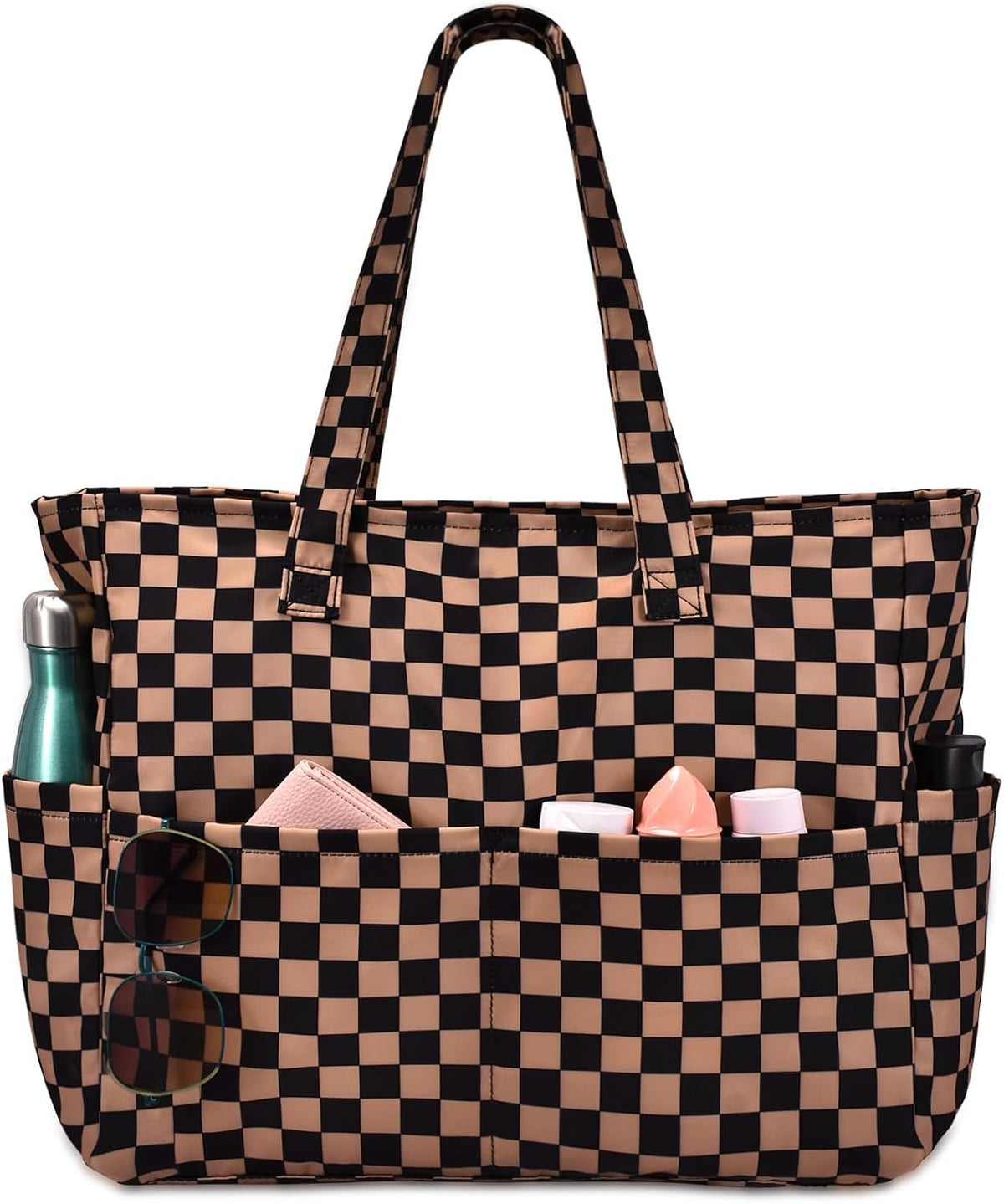 Hudson & Jurgen – Large Waterproof Beach Tote Bag with Zipper | Sandproof Design for Travel & Vacation Essentials