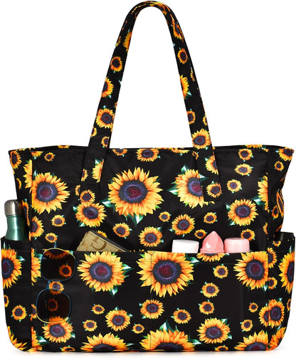 Hudson & Jurgen – Large Waterproof Beach Tote Bag with Zipper | Sandproof Design for Travel & Vacation Essentials
