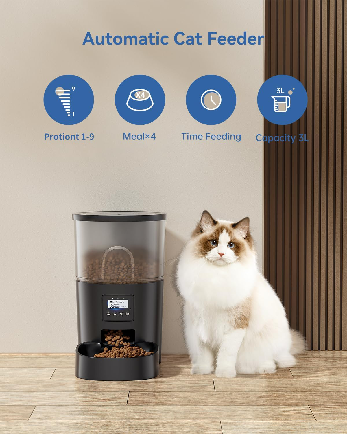 Automatischer Katzenfutterspender mit Timer