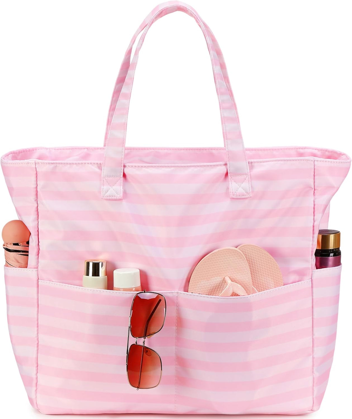 Hudson & Jurgen – Coastal Collection | Large Waterproof Beach Tote Bag with Zipper & Wet Pocket | Versatile for Travel, Gym, and Grocery