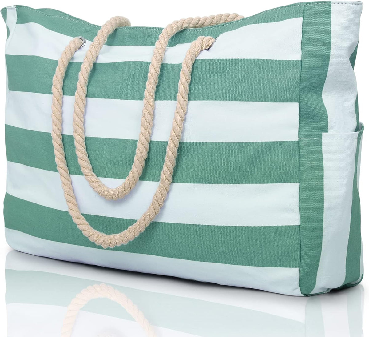 Hudson & Jurgen – Coastal Collection | Large Waterproof Beach Tote Bag with Zipper Closure | Sandproof Design for Effortless Summer Adventures