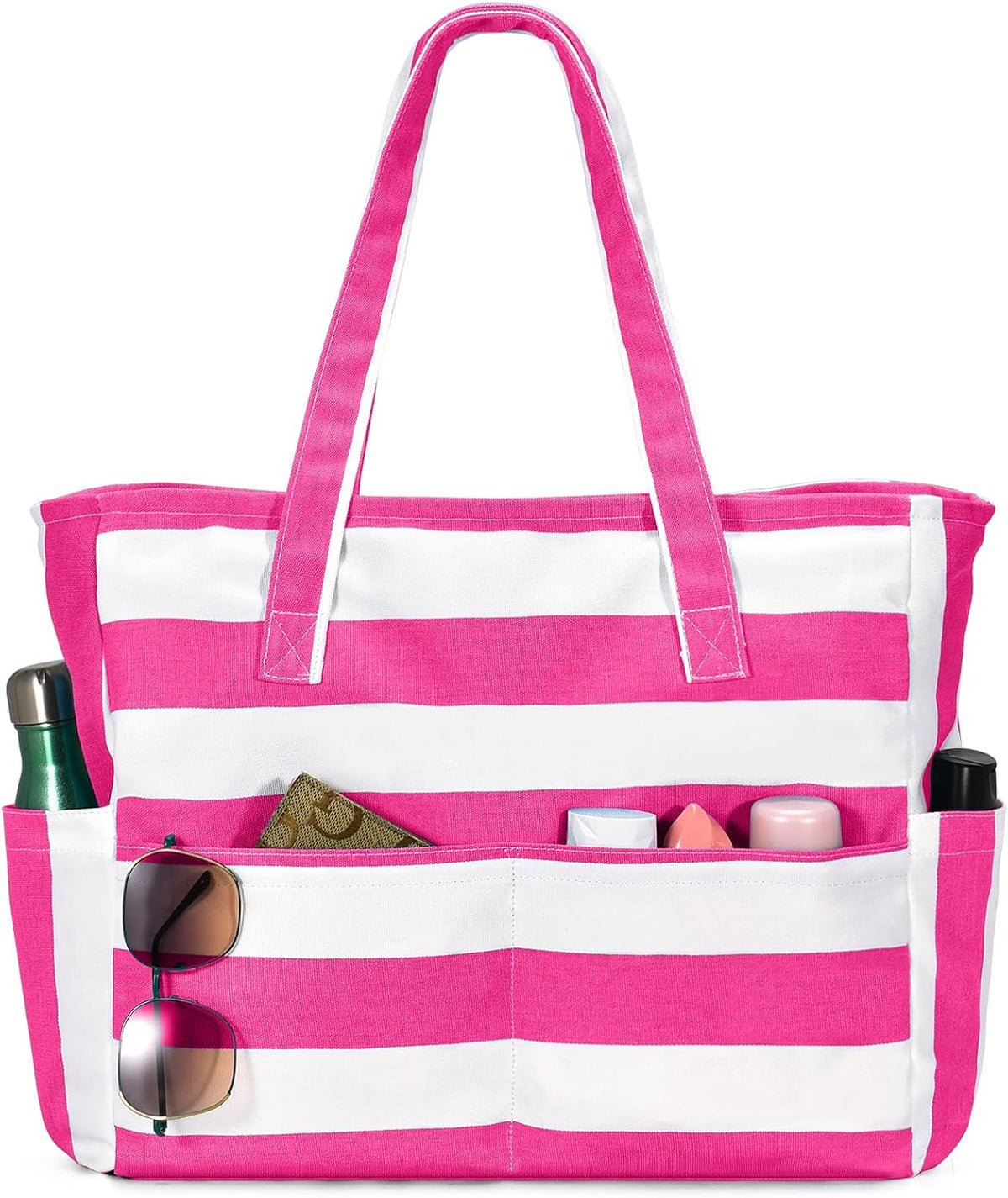 Hudson & Jurgen – Large Waterproof Beach Tote Bag with Zipper | Sandproof Design for Travel & Vacation Essentials