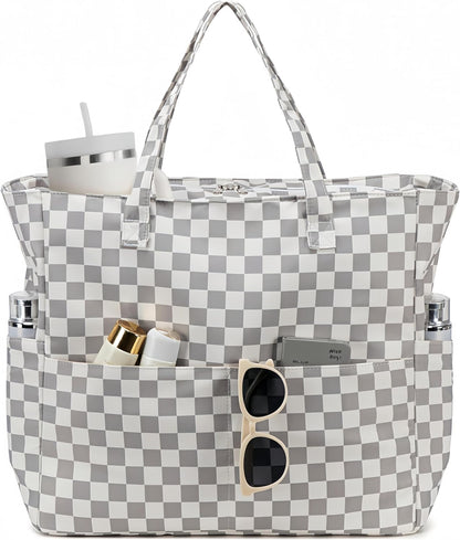 Hudson & Jurgen – Coastal Collection | Large Waterproof Beach Tote Bag with Zipper & Wet Pocket | Versatile for Travel, Gym, and Grocery