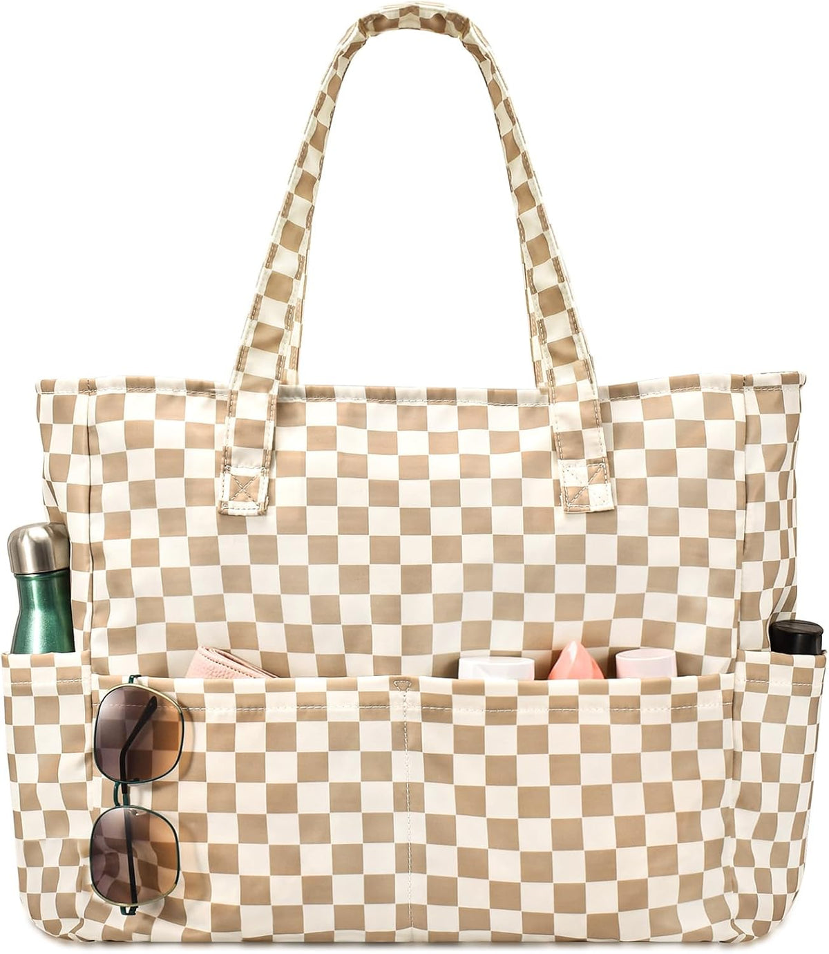 Hudson & Jurgen – Large Waterproof Beach Tote Bag with Zipper | Sandproof Design for Travel & Vacation Essentials