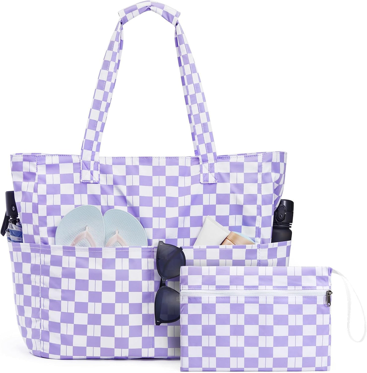 Hudson & Jurgen – Ultimate Beach Tote Bag | Waterproof & Sandproof Large Bag with Zipper | Foldable Design for Easy Travel and Storage