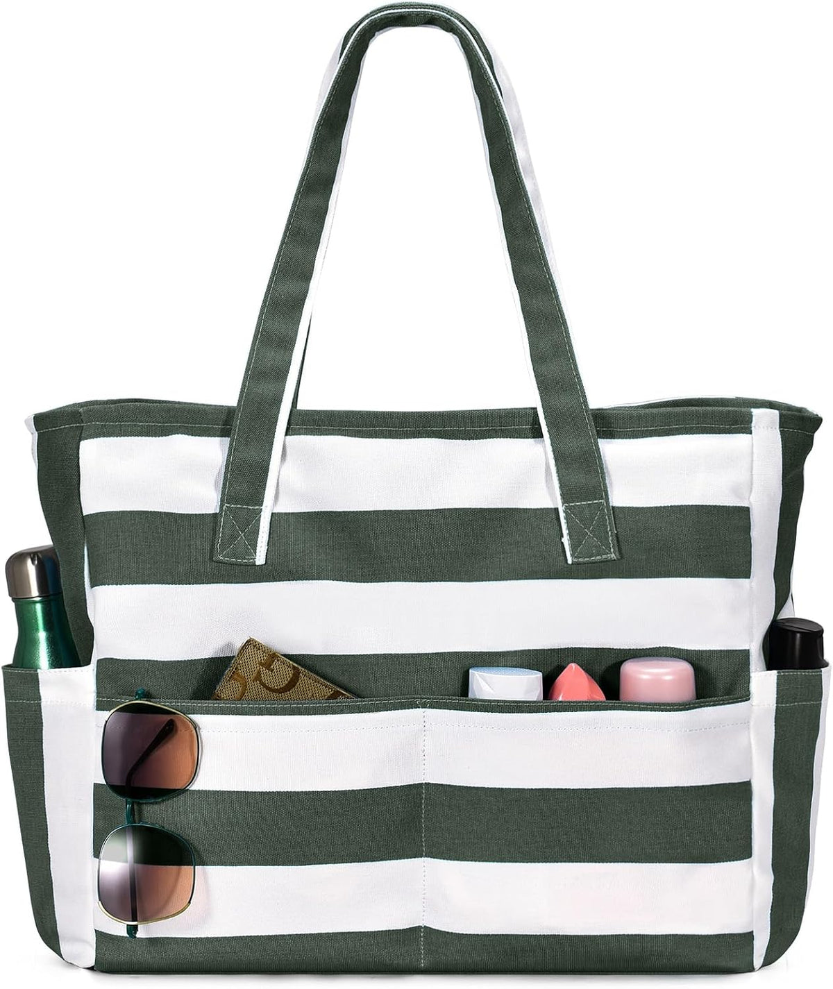 Hudson & Jurgen – Large Waterproof Beach Tote Bag with Zipper | Sandproof Design for Travel & Vacation Essentials