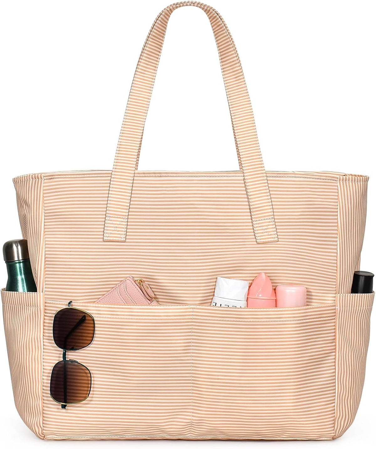 Hudson & Jurgen – Large Waterproof Beach Tote Bag with Zipper | Sandproof Design for Travel & Vacation Essentials