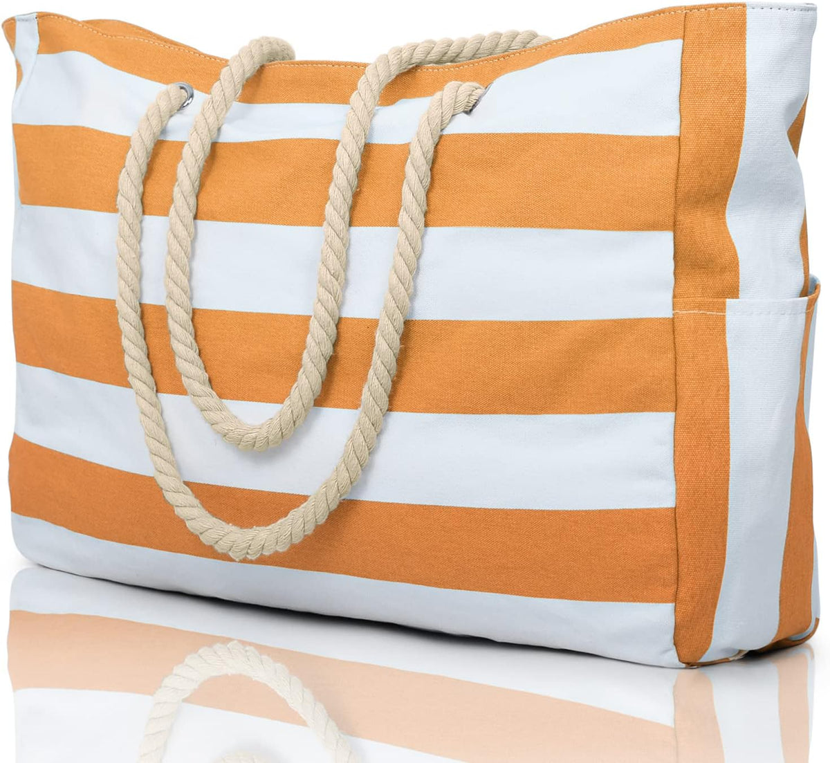 Hudson & Jurgen – Coastal Collection | Large Waterproof Beach Tote Bag with Zipper Closure | Sandproof Design for Effortless Summer Adventures