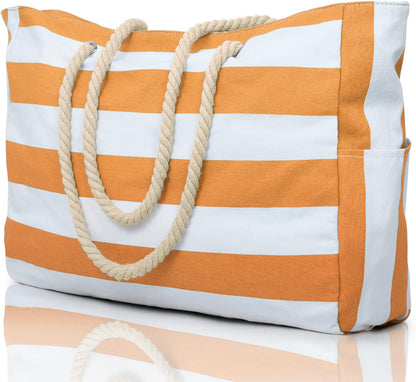Hudson & Jurgen – Coastal Collection | Large Waterproof Beach Tote Bag with Zipper Closure | Sandproof Design for Effortless Summer Adventures