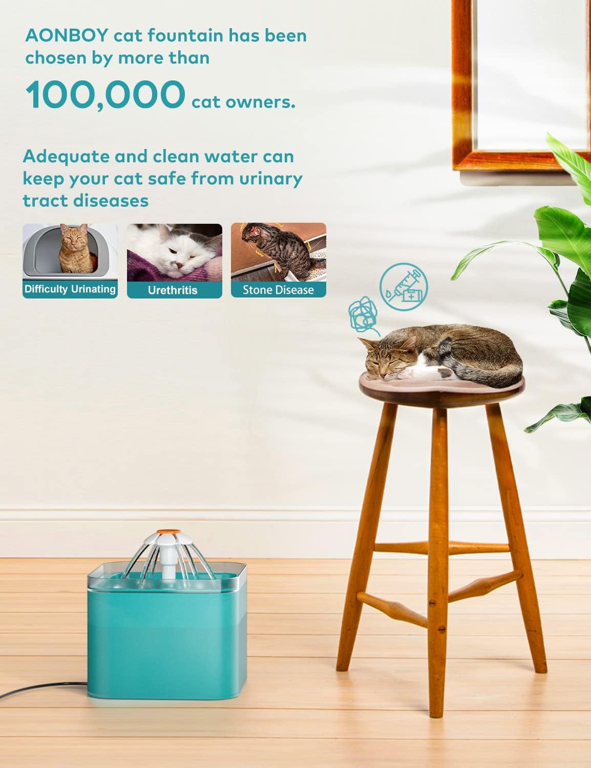 Premium Cat Drinking Water Fountain