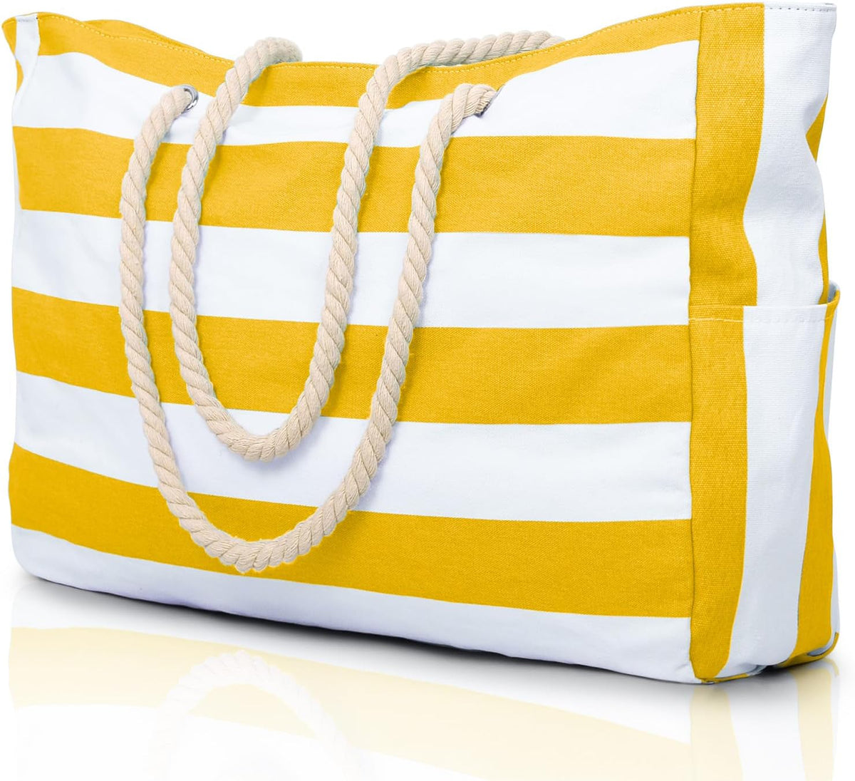 Hudson & Jurgen – Coastal Collection | Large Waterproof Beach Tote Bag with Zipper Closure | Sandproof Design for Effortless Summer Adventures