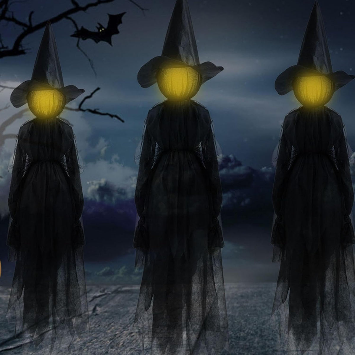 Hudson & Jurgen – Lighted Halloween Witch Garden Stakes