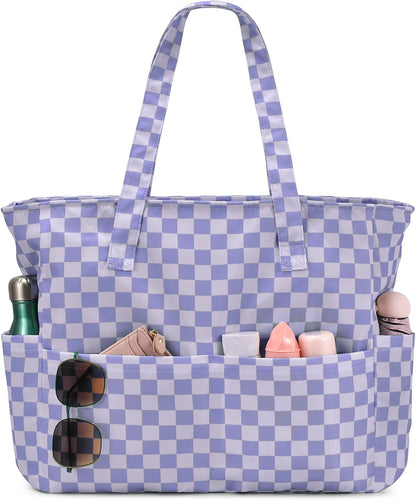 Hudson & Jurgen – Large Waterproof Beach Tote Bag with Zipper | Sandproof Design for Travel & Vacation Essentials