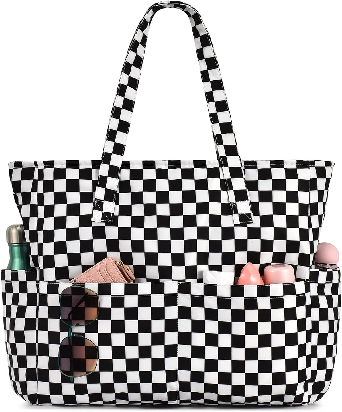 Hudson & Jurgen – Large Waterproof Beach Tote Bag with Zipper | Sandproof Design for Travel & Vacation Essentials