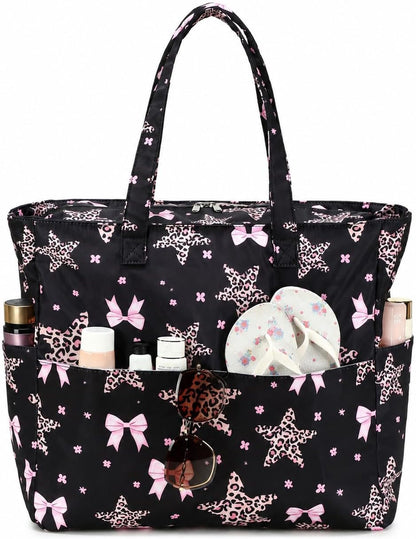 Hudson & Jurgen – Coastal Collection | Large Waterproof Beach Tote Bag with Zipper & Wet Pocket | Versatile for Travel, Gym, and Grocery