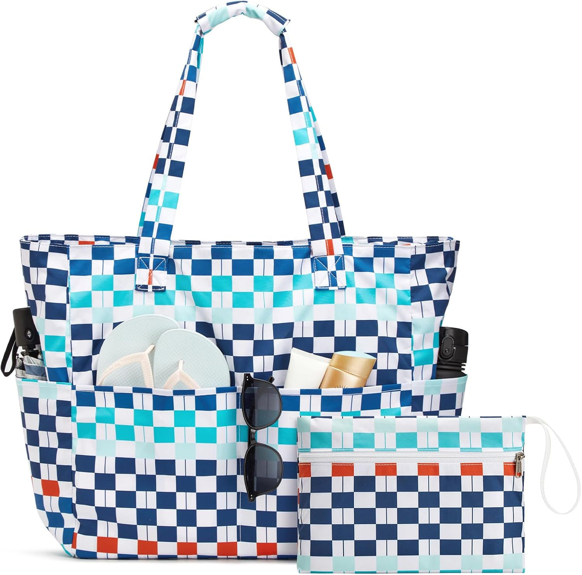 Hudson & Jurgen – Ultimate Beach Tote Bag | Waterproof & Sandproof Large Bag with Zipper | Foldable Design for Easy Travel and Storage