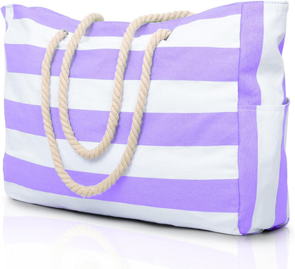 Hudson & Jurgen – Coastal Collection | Large Waterproof Beach Tote Bag with Zipper Closure | Sandproof Design for Effortless Summer Adventures