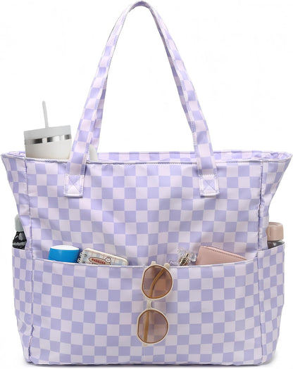 Hudson & Jurgen – Coastal Collection | Large Waterproof Beach Tote Bag with Zipper & Wet Pocket | Versatile for Travel, Gym, and Grocery