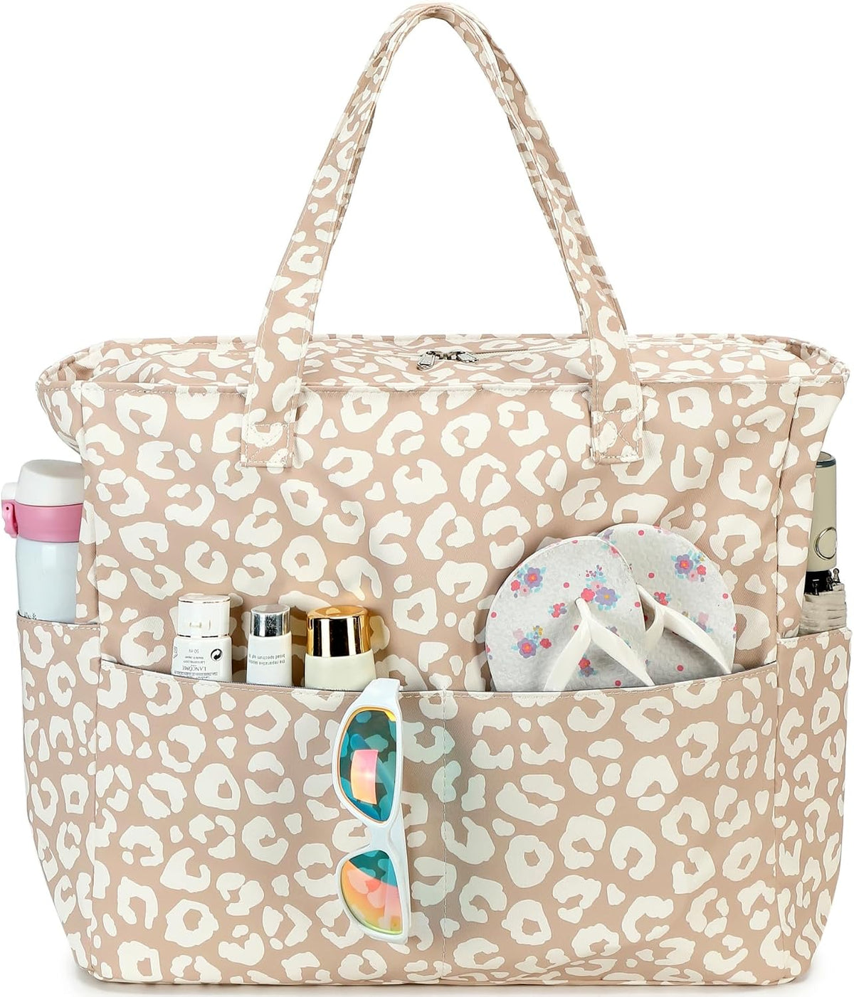 Hudson & Jurgen – Coastal Collection | Large Waterproof Beach Tote Bag with Zipper & Wet Pocket | Versatile for Travel, Gym, and Grocery
