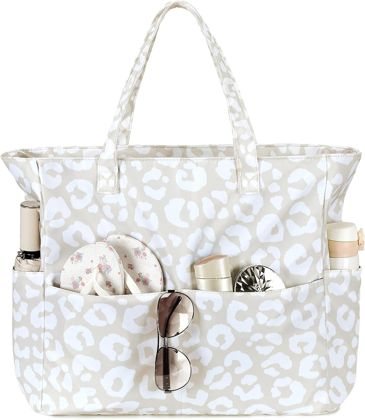 Hudson & Jurgen – Coastal Collection | Large Waterproof Beach Tote Bag with Zipper & Wet Pocket | Versatile for Travel, Gym, and Grocery