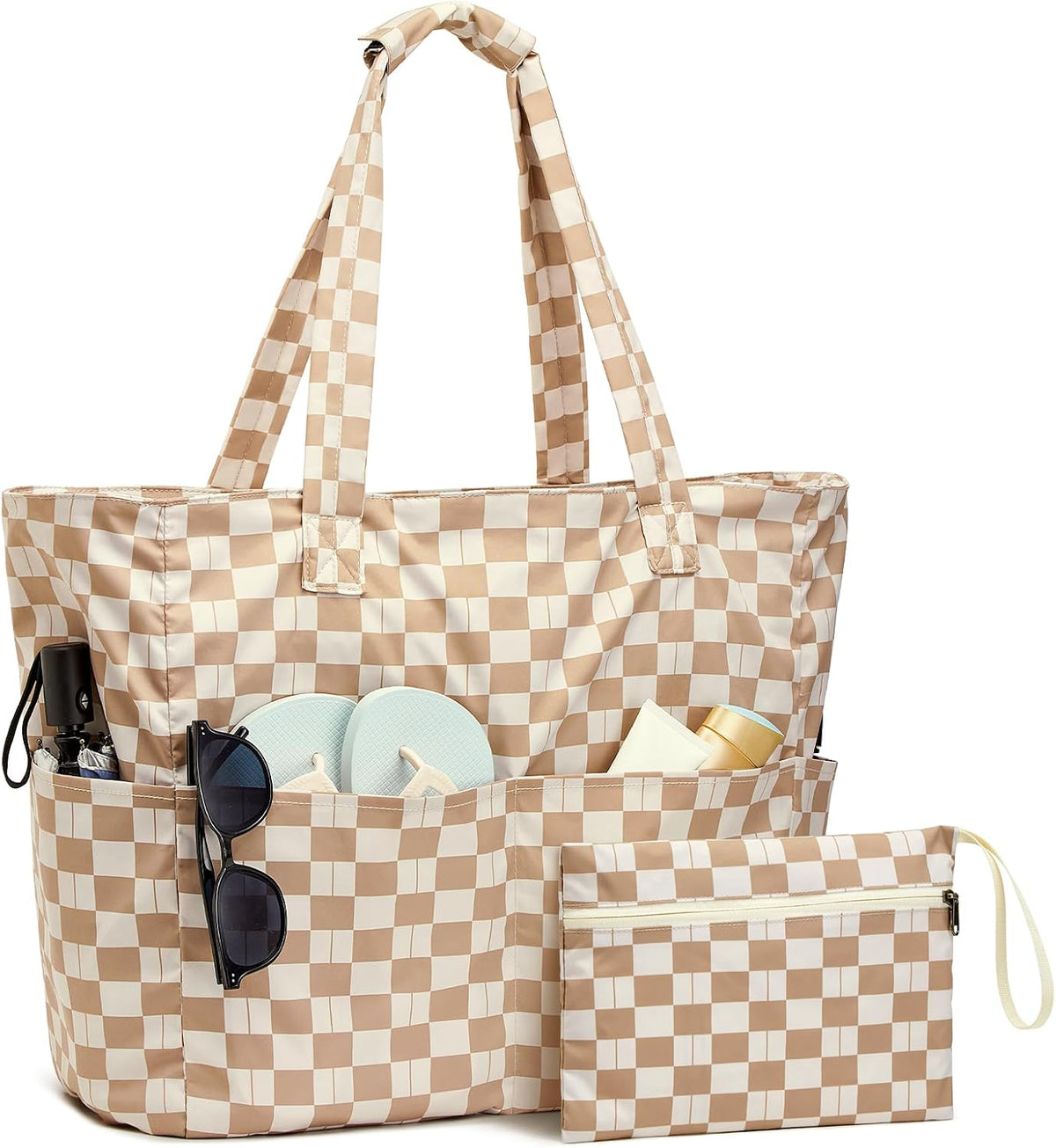 Hudson & Jurgen – Ultimate Beach Tote Bag | Waterproof & Sandproof Large Bag with Zipper | Foldable Design for Easy Travel and Storage