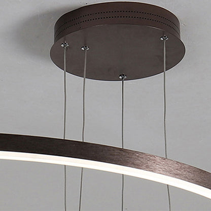 Modern Pendant Light Tir-Circle Black/Gold/Coffee Metal