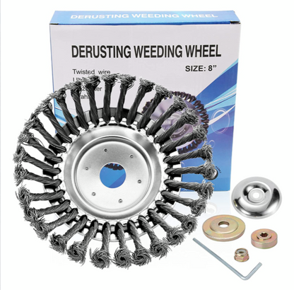 Batteridrevet ledningsfri græstrimmer og ukrudtsbørste i kulstål