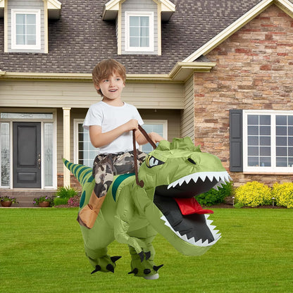 Ventayo – Oppusteligt T-Rex-kostume til børn med nem oppustning | Sjovt Halloween-eventyr